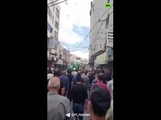 Массовые протесты в связи с ситуацией в секторе Газа проходят в палестинском городе Хеврон