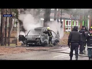 В загоревшемся в Барнауле микроавтобусе никто не пострадал.