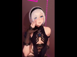 Android Yorha 2B - tik-tok animation. tik-tok dance. (Artist: @faeit) [NieR:Automata]