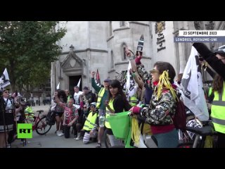 🇬🇧 Royaume-Uni : des cyclistes se rassemblent à Londres pour exiger la liberté du fondateur de WikiLeaks