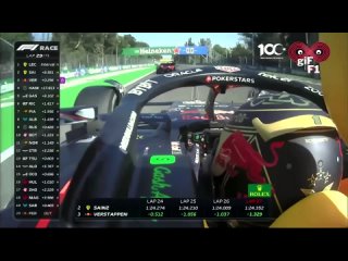 Verstappen overtook Sainz and moved into second pl