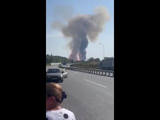 Сильнейший пожар в Полтавской области
