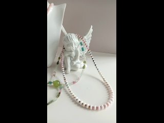 Tourmaline Rubellite Apyrite and pink shell beads sakura onyx Natural turquoise gemstone necklace