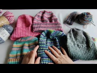 МК ШАПКА с новой макушкой из носочной пряжи 🧶 Универсальная шапка. Мастер-класс