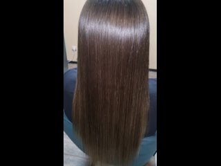 Кератиновое выпрямление пушистых волос