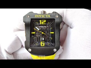 Invicta S1 Rally 41662 Мужские Механические Часы Инвикта Ралли Скелетон на Жёлтом Ремешке