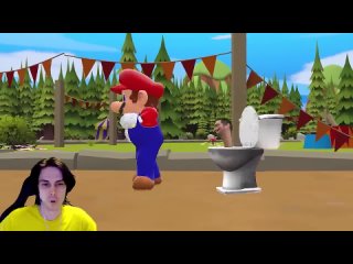 [Mr DeKart] МАРИО УГАРАЕТ В СКИБИДИ ТУАЛЕТ! - SMG4: Mario VS Skibidi Toilet / Reaction - Реакция