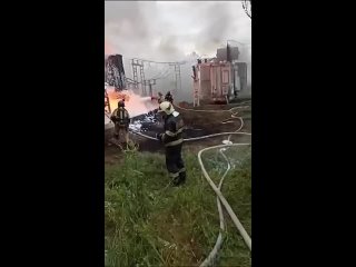 Пожар на электроподстанции в Калуге