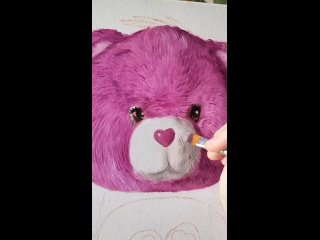 Рисуем розового мишку