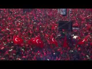 🇹🇷🇵🇸 ️Auch der Türkische Präsident Erdogan zeigt heute auf der Mega-Demo in Istanbul seine Solidarität mit Palästina