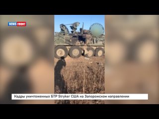 Кадры уничтоженных БТР Stryker США на Запорожском направлении