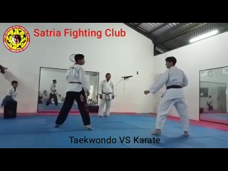 Taekwondo VS Karate sparing fight Satria Fighting Club