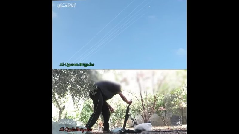 Al Qassam Brigades missiles bomb the Zionists outside the Gaza Strip in response to the massacres they are