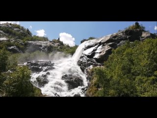 Домбай. Алибекский водопад и ледник. Август 17, 2023