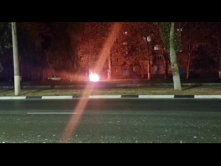 Ночью в центре Керчи сгорела машина