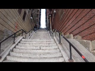 ActionKid walks the  Joker  Stairs in the Bronx