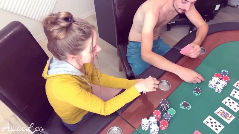 Allice Leo STRIP POKER Homemade I Win But He Still DESTROYS Me With His BIG DICK Porn