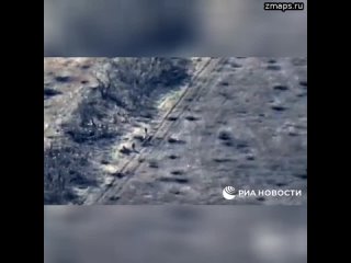 Российские военные ударили дроном-камикадзе по живой силе ВСУ в районе Клещеевки на артемовском учас