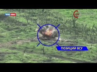 Уничтожение украинских позиций в районе Белогоровки танкистами Южной группировки