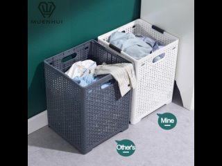 MUENHUI Wholesale High Quality Folding Design Plastic Laundry Basket