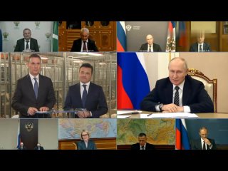 Владимир Путин проводит совещание с членами правительства по видеосвязи
