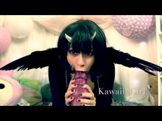 Kawaii Girl - succubus-girl-sucks-off-demon-halloween-bad-dragon_1080p