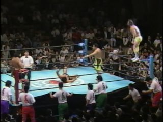 SWS -Genichiro Tenryu, George Takano VS Randy Savage, King Haku (5-23-91)