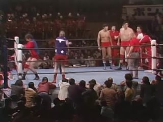 Dory Funk Jr.  Terry Funk vs. Giant Baba  Jumbo Tsuruta AJPW NWA Membership 2nd Anniversary Excite Series 1975 Day 16 (3-13-75)