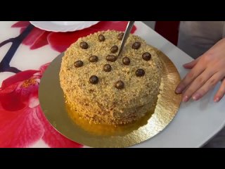 Торт Медовик на сковороде с заварным кремом_Рецепт находка_Honey cake in a pan with custard