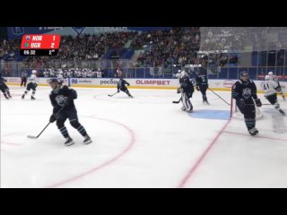 Артур Фаизов забивает первую шайбу в дебютном матче в ВХЛ