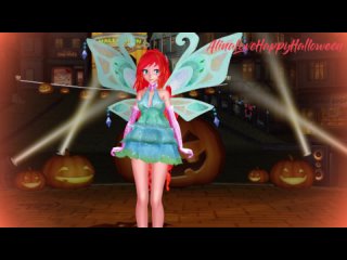 (MMD) (WinxClub) Bloom Enchantix (Happy Halloween) (Remake) (Halloween Special)🎃🎃🍬🍭😈