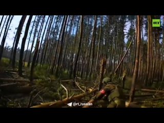 Russian Paratroopers staged a raid on the enemy near Kremennaya