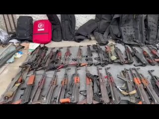 Hamas weapons and equipment found in the tunnels under Shifa hospital.