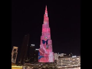 Ed Sheeran lighting up the Burj Khalifa in the heart of Dubai