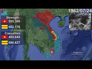 map _ The Vietnam War using Google Earth