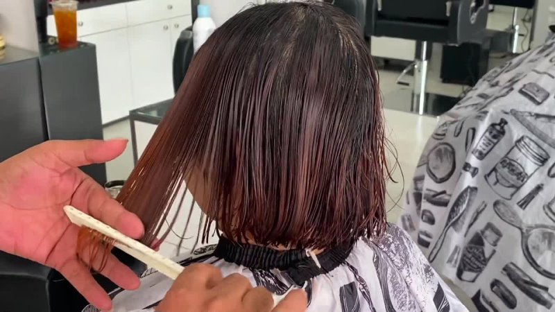 hair salon THANH LIÊ M Aca hair cut. Bob kỷ thuật bài cắt đơn giản. ứng dụng trên