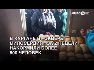 В Кургане в «Сквере милосердия» за 2 недели накормили более 800 человек. (2023-10-10)