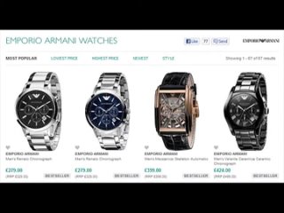 Guide Emporio Armani Watches