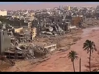 Разрушительные последствия от прорыва двух дамб в городе Дерна в Ливии. 11 сентября 2023 года.