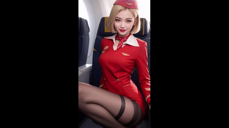 [4K Ai Luxury] Airline Stewardess ai art #ai #aiart #beauty #4k #aimodel