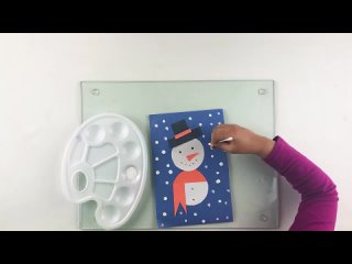 Аппликация “Снеговики“ для самых маленьких