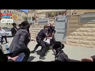 Израильская полиция избивает евреев за сочувствие палестинцам
