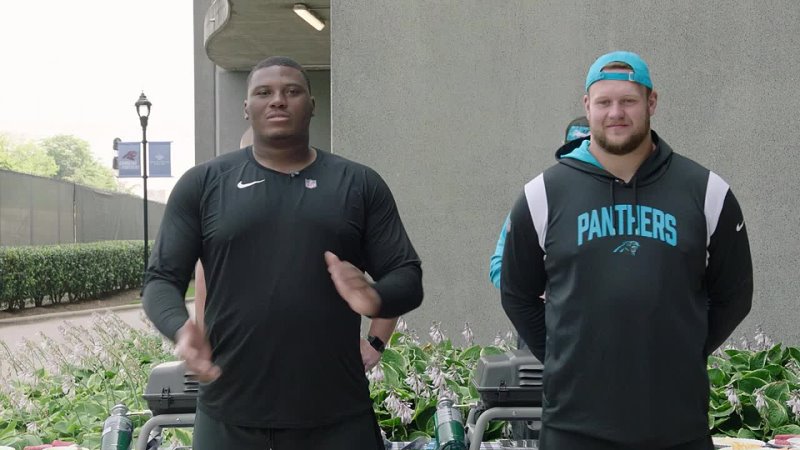 Big Man COOK OFF Panthers O line Compete in Grilling