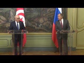 Пресс-конференция Сергея Лаврова и Министра иностранных дел Туниса Набиля Аммара, Москва, 26 сентября 2023 года