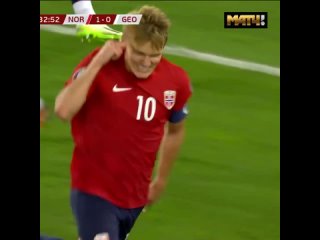 Норвегия против Грузии, гол Эдегора
