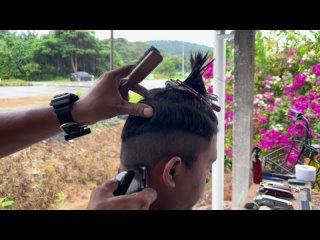 FATAMORGANA_1289 - Skin fade flawlessly ｜｜ Perfect fade _ Outdoor haircut 💈ASMR