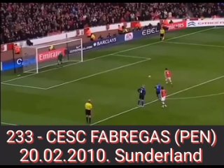 233 - СЕСК ФАБРЕГАС (пенальти), 
. «Сандерленд»./
233 - CESC FABREGAS (penalty), 
. Sunderland.