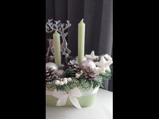 Новогодняя композиция со свечами