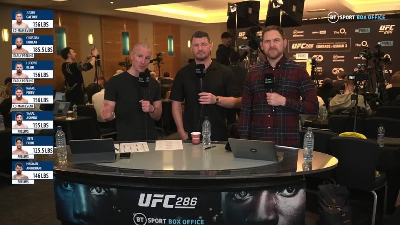 ITS CHAOS Colby Covington crashes the show Leon Edwards v Kamaru Usman , UFC286 weigh in