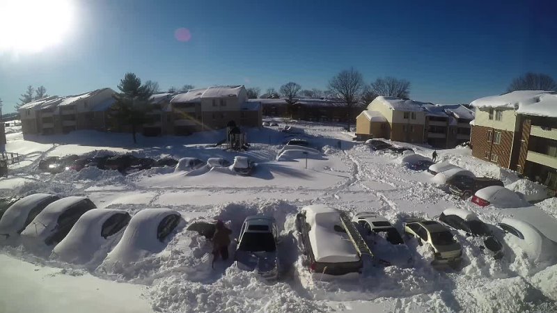 Baltimore Blizzard Time Lapse!!! 3 feet of snow forecast in weekend storm (2160p) 